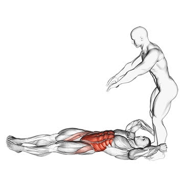 Lying Leg Raise With Partner Lateral Throw Down - How To, Muscles ...
