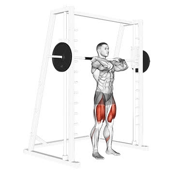 Smith Machine Front Squat (Clean-Grip) - How To, Muscles Worked, Form ...